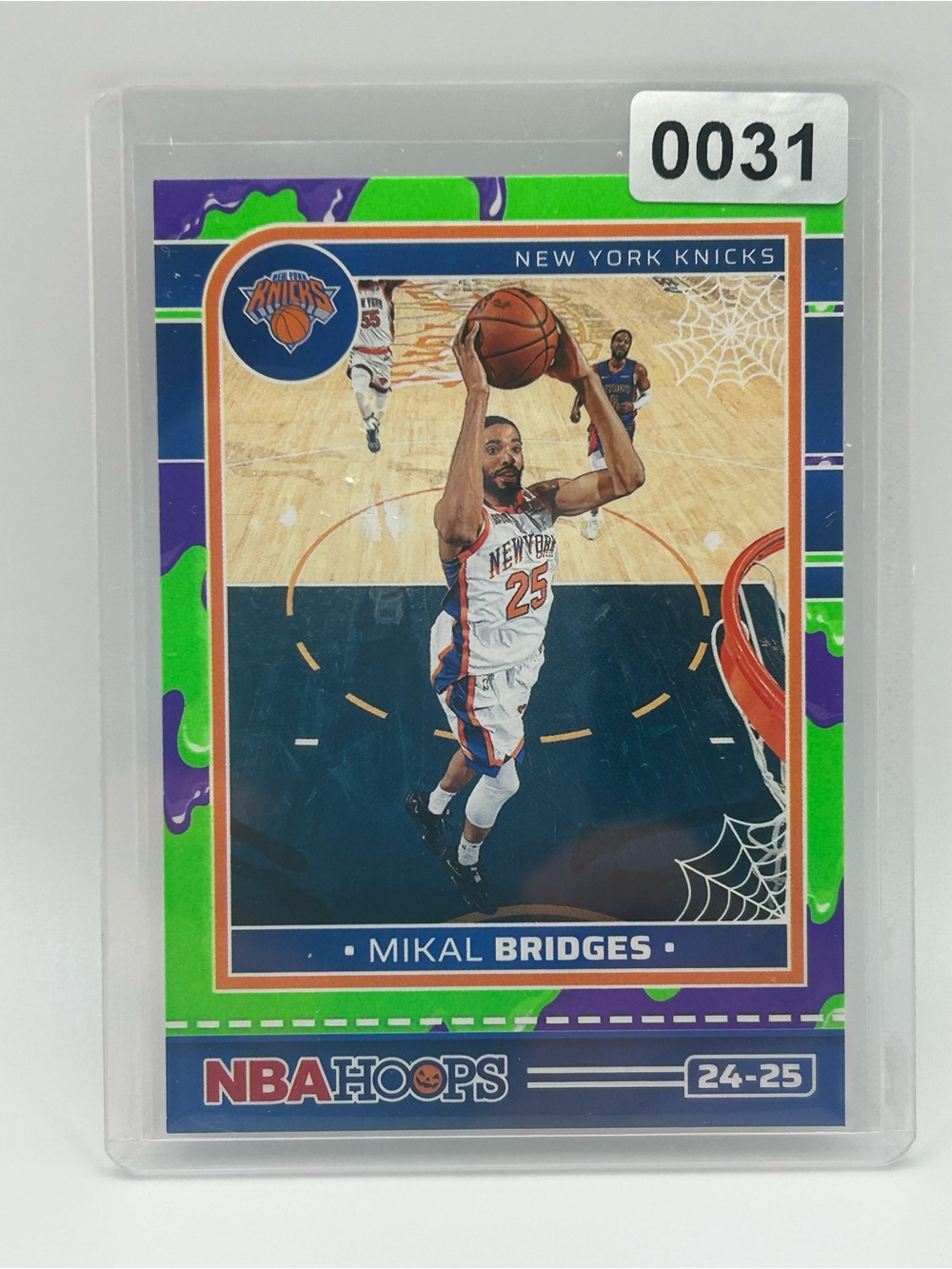 Mikal Bridges New York Knicks NBA Haunted Hoops Slime Basketball Card 🎃